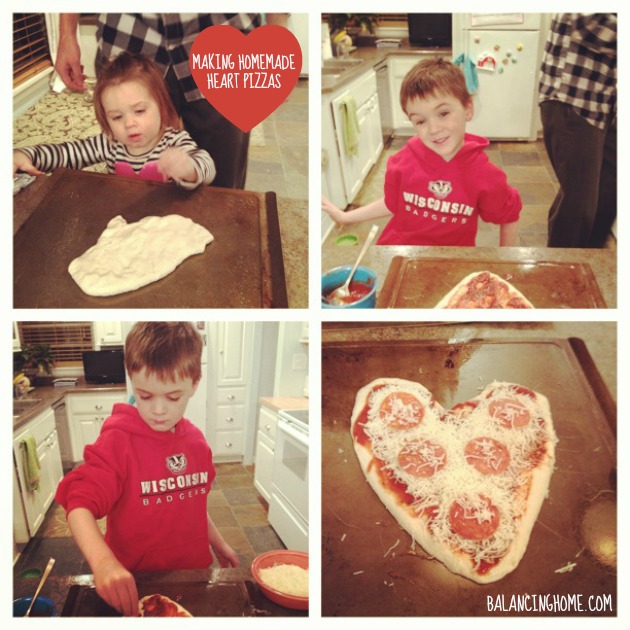 Valentine's Day Family Style- Making Heart Shaped PIzzas