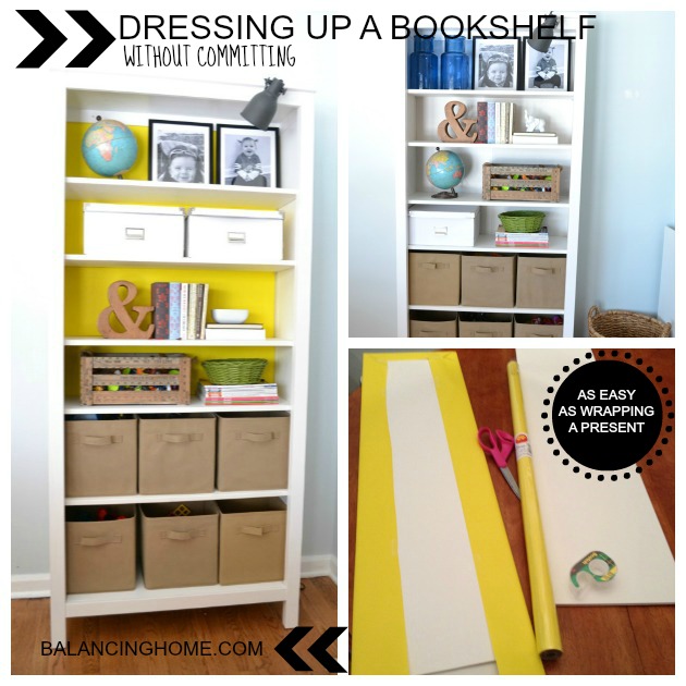Ikea Hemnes Bookshelf dressed up without committing