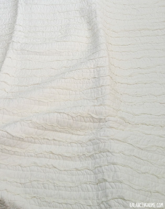 Affordable White Ruffled Quilt