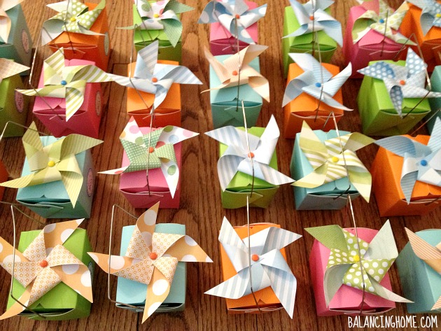 Oh, The Places You Will Go Baby Shower - Pinwheel Favor Boxes