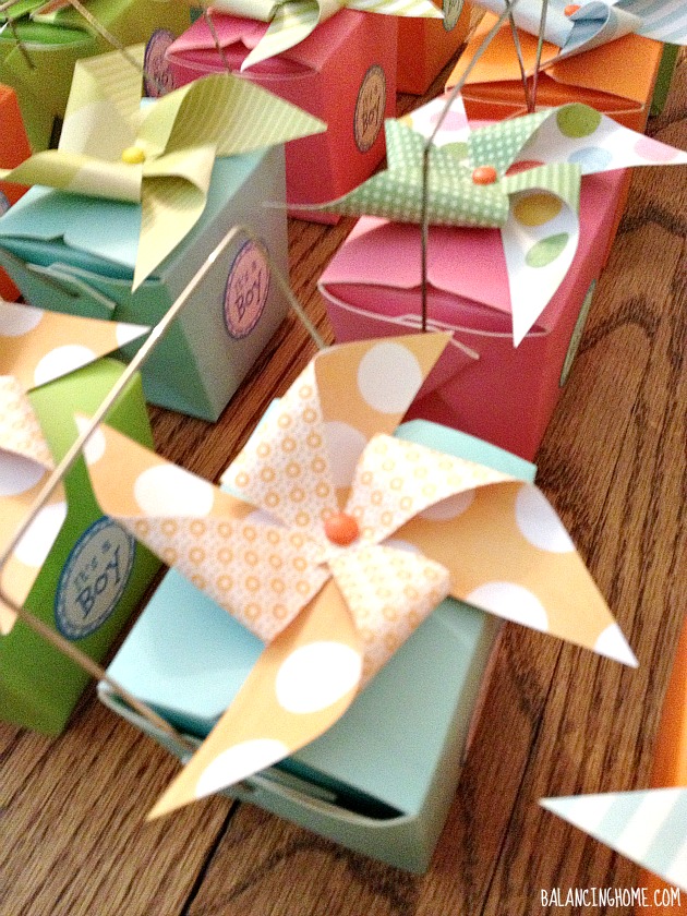 Oh, The Places You Will Go Baby Shower - Pinwheel Favor Boxes