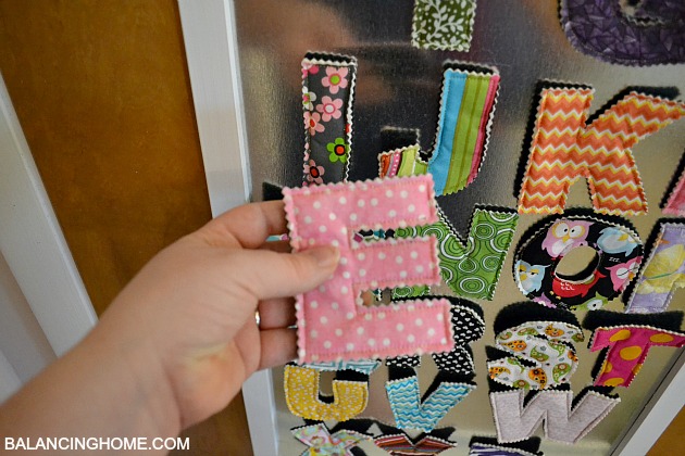 Fabric Magnet Letters from Crunch Farm Baby