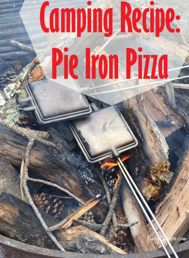 simple, kid friendly camping recipe: Pie Iron Pizza