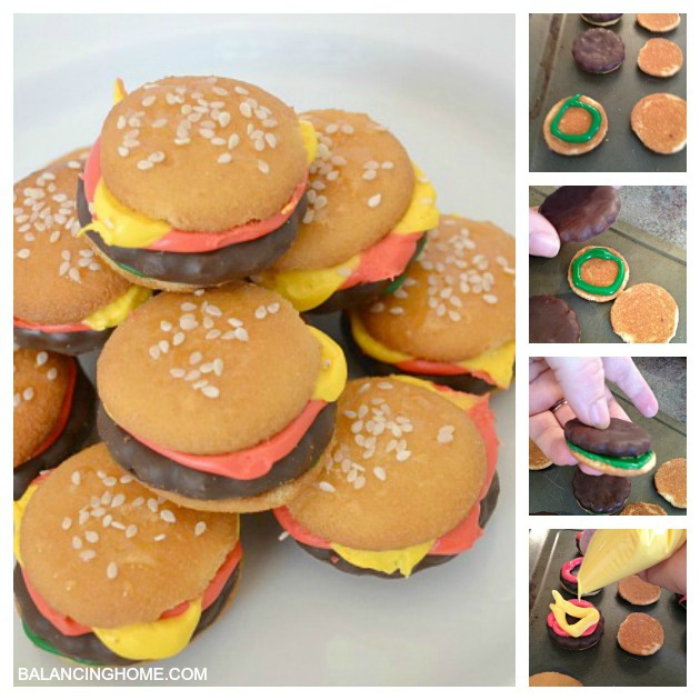 These mini hamburger cookies are so easy to make and super tasty. Perfect for a summer BBQ