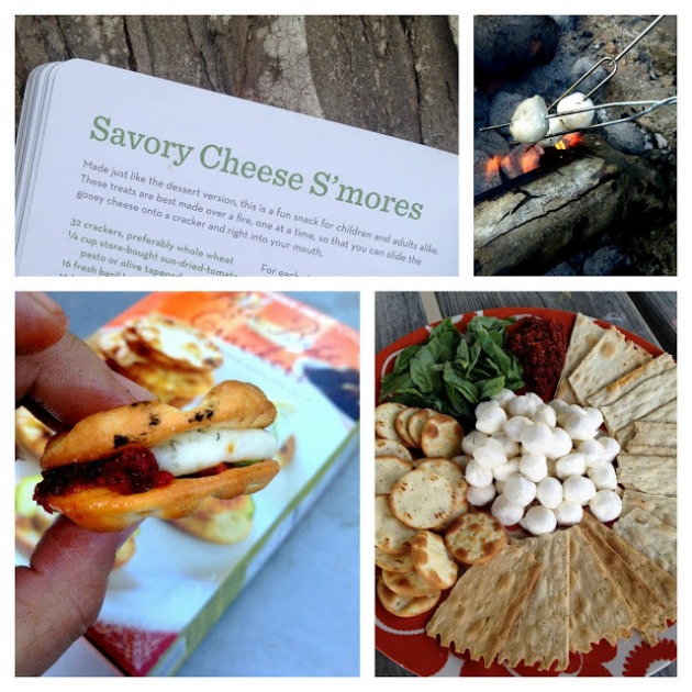 savory cheese s'mores campfire cuisine recipe--who says camping means boring food?