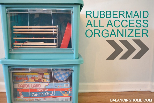 Closet Organization + Storing Kid Junk with Rubbermaid All Access Organizer