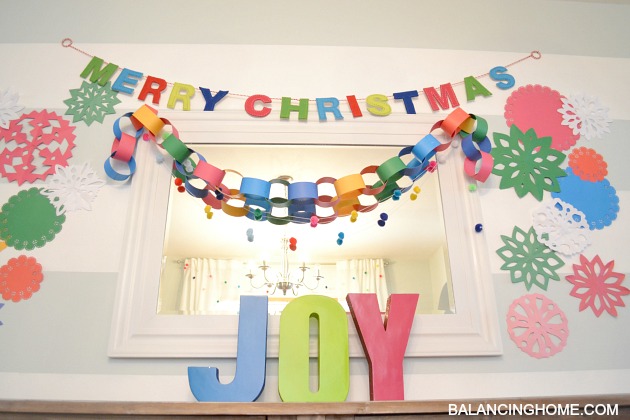 A Kindergarten Chic, Handmade, Colorful Christmas - Balancing Home