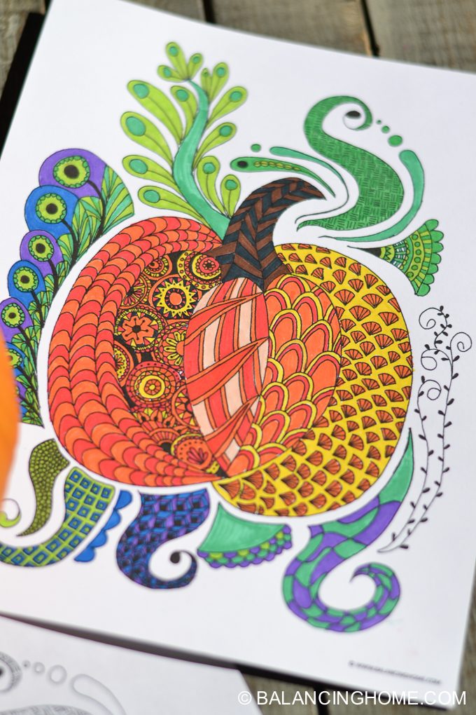 Fall Pumpkin Coloring Pages- Free Printable