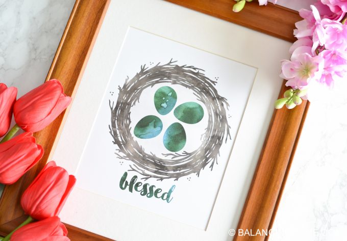 Mother's Day Gift- Spring Blessed Nest Printable