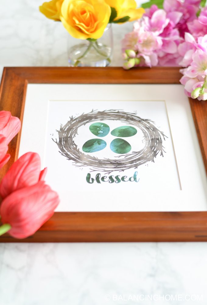 Mother's Day Gift- Spring Blessed Nest Printable